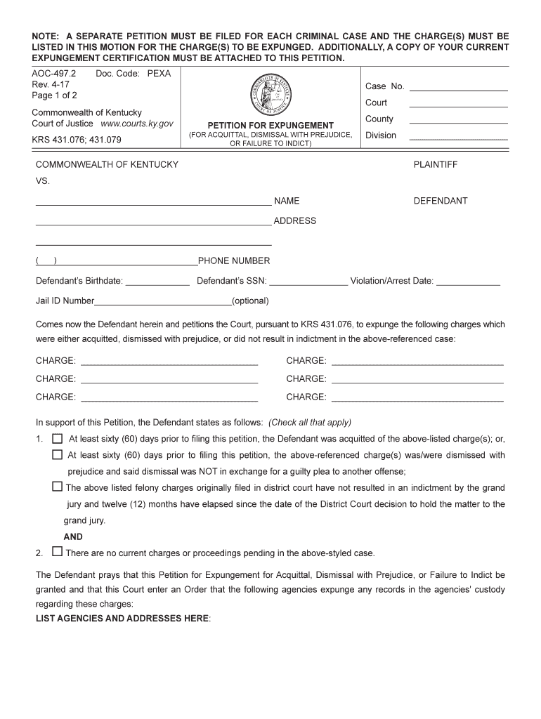 Expungement of Criminal Records CA Penal Code 1203 4 PC  Form