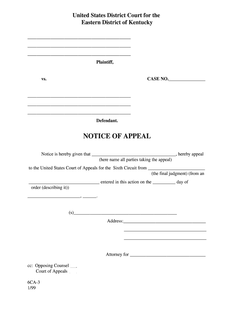 300 Required Supplements Notice of Appeal Missouri Courts  Form