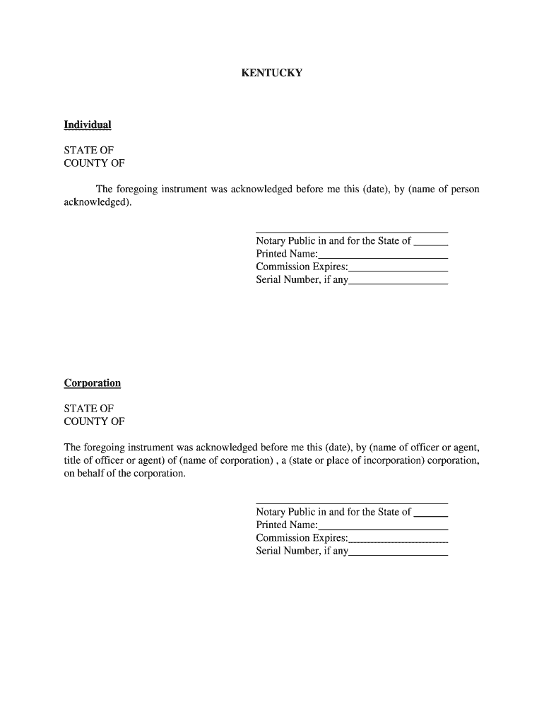 The Foregoing Instrument Was Acknowledged Before Me This Date, by Name of Person  Form