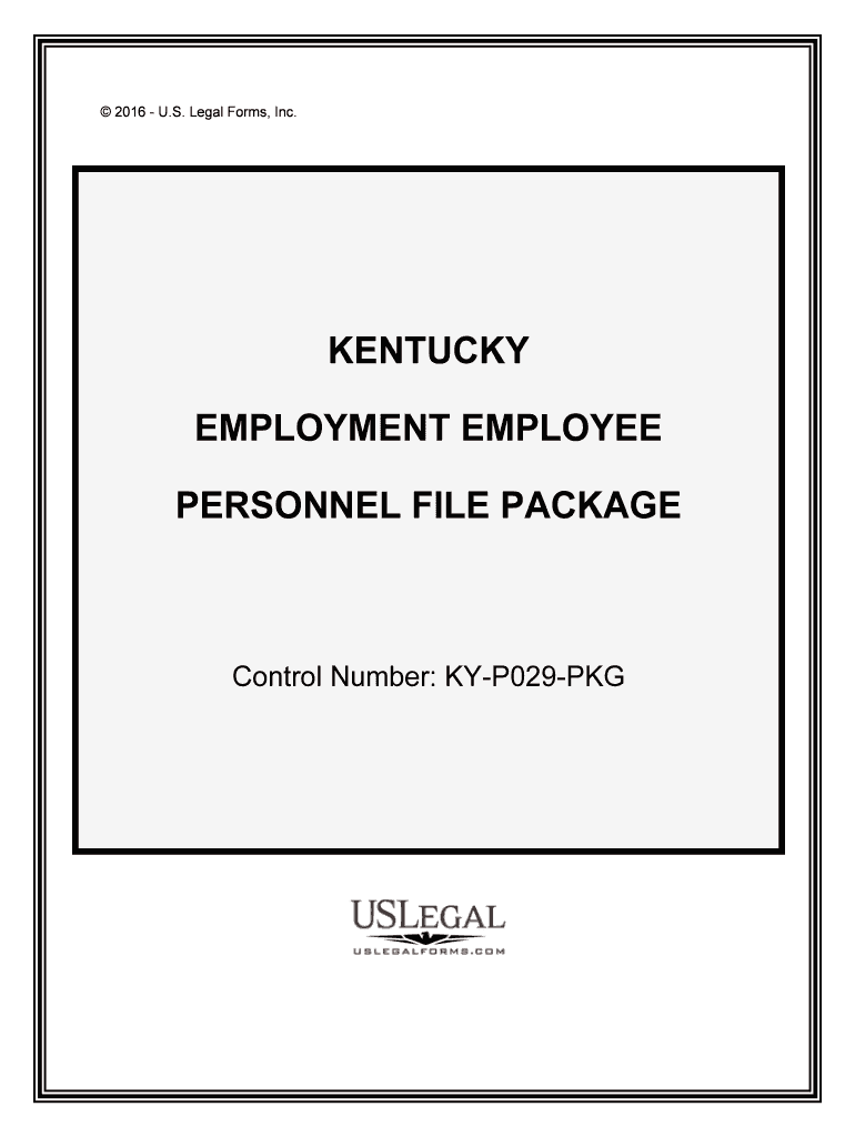 Control Number KY P029 PKG  Form