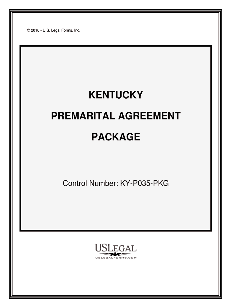 Kentucky Prenuptial Agreement Form DownloadUS Legal
