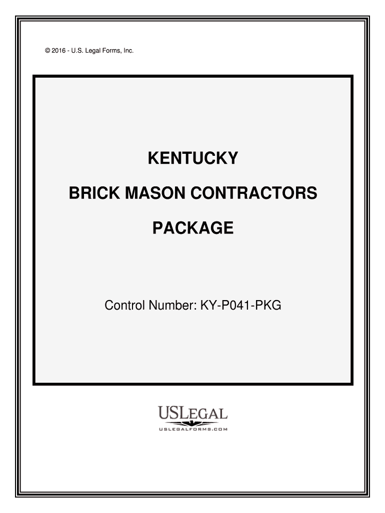 Control Number KY P041 PKG  Form