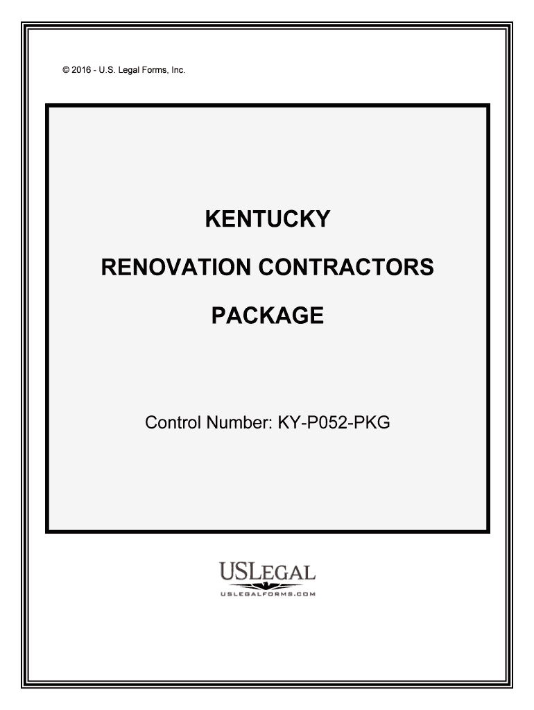 Control Number KY P052 PKG  Form