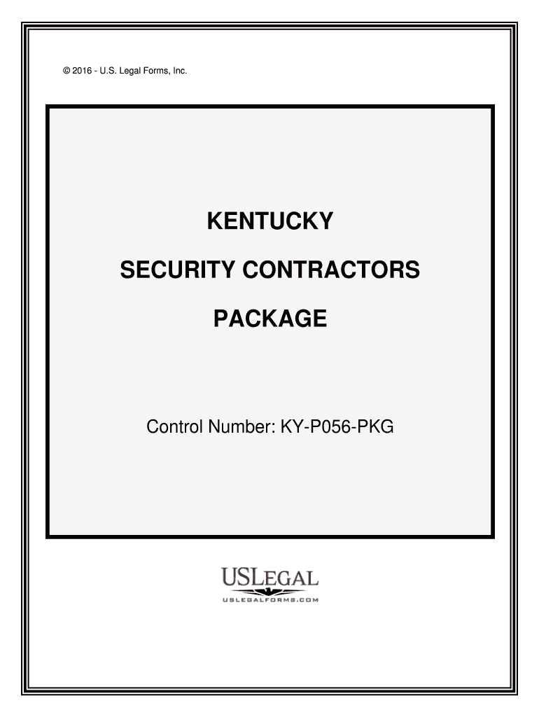 Control Number KY P056 PKG  Form