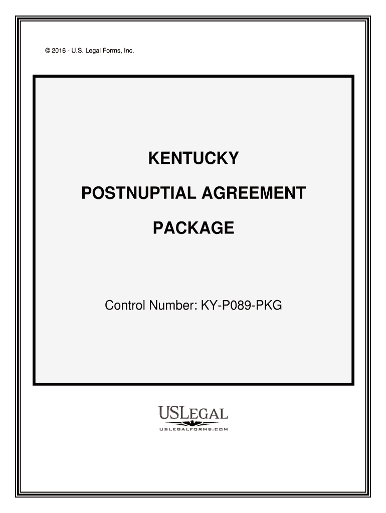Postnuptial Property Agreement KentuckyUS Legal Forms