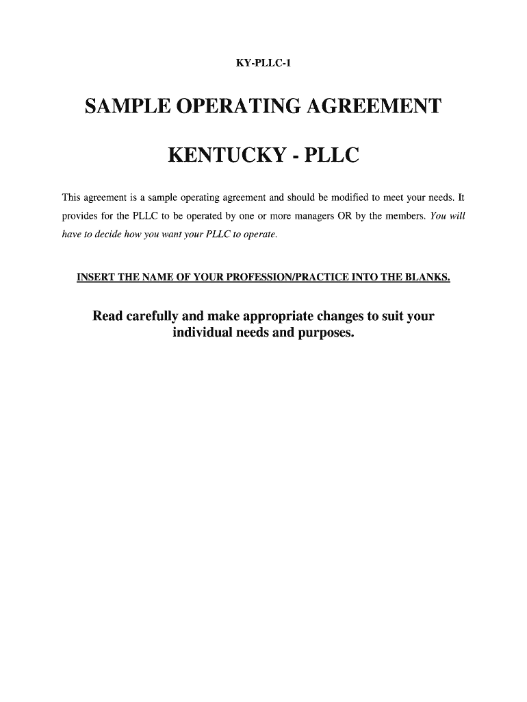 The LLC Operating AgreementNolo  Form