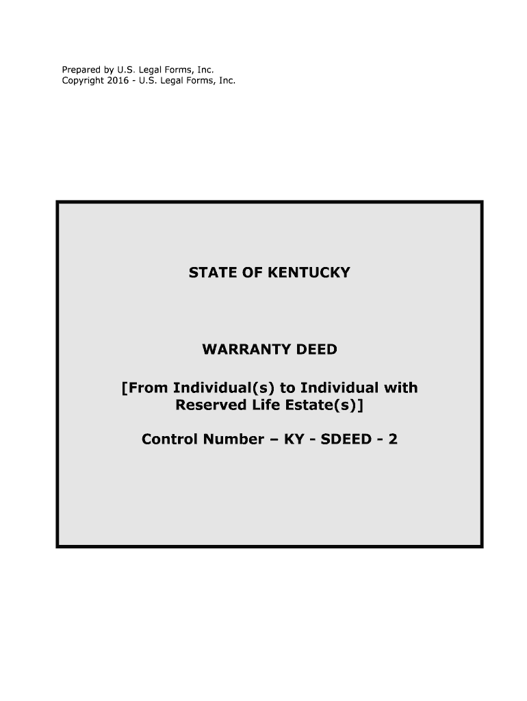 Reserved Life Estates  Form