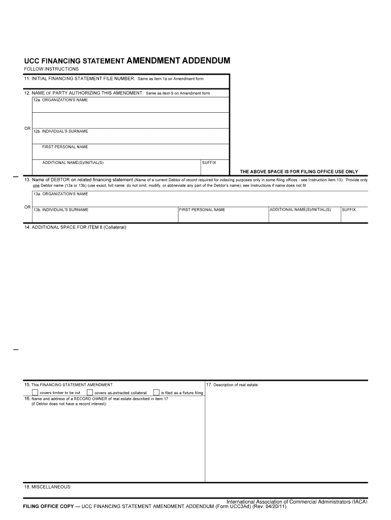 ADDITIONAL SPACE for ITEM 8 Collateral  Form