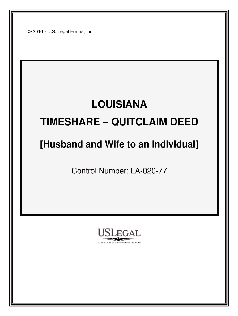 TIMESHARE QUITCLAIM DEED  Form