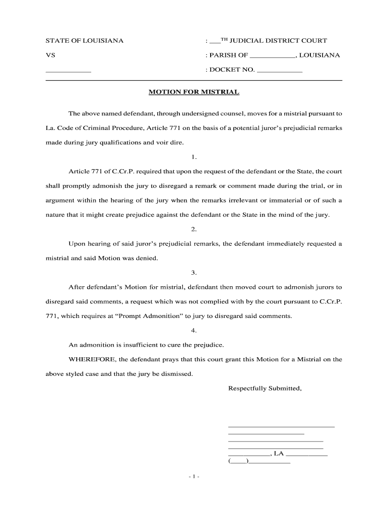 TH JUDICIAL DISTRICT COURT  Form