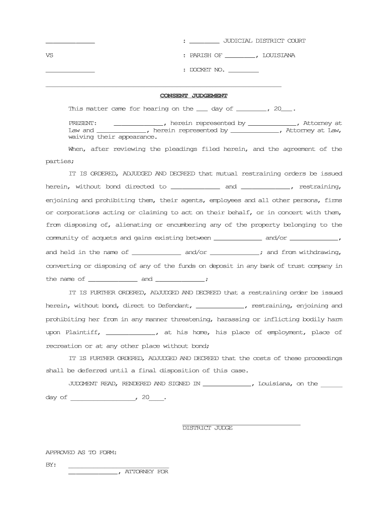 Application for Judgment and Dismissal Re Interrogatories in a  Form