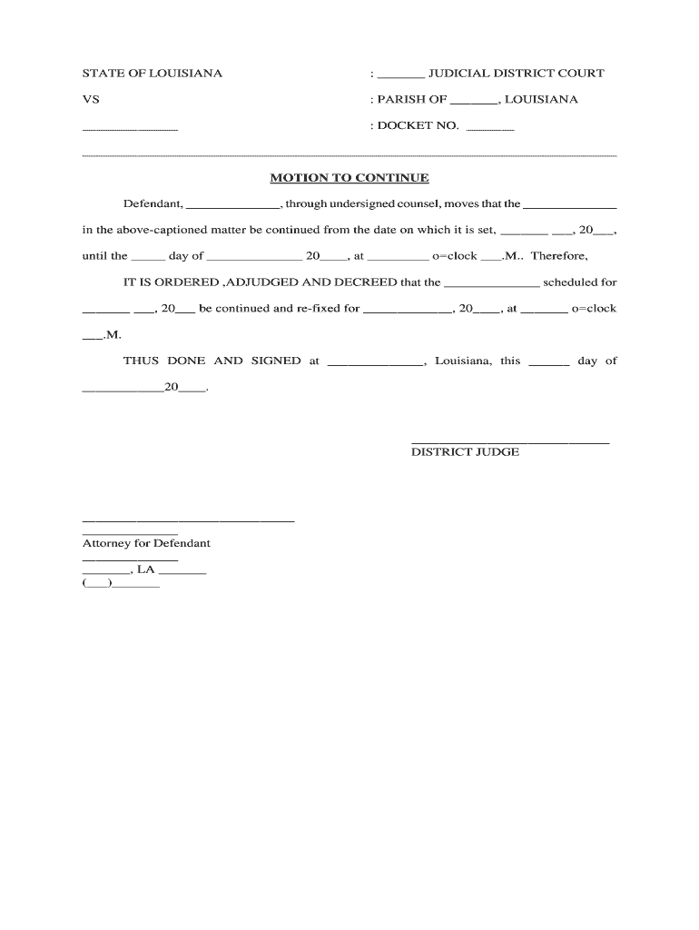 Defendant, , through Undersigned Counsel, Moves that the  Form