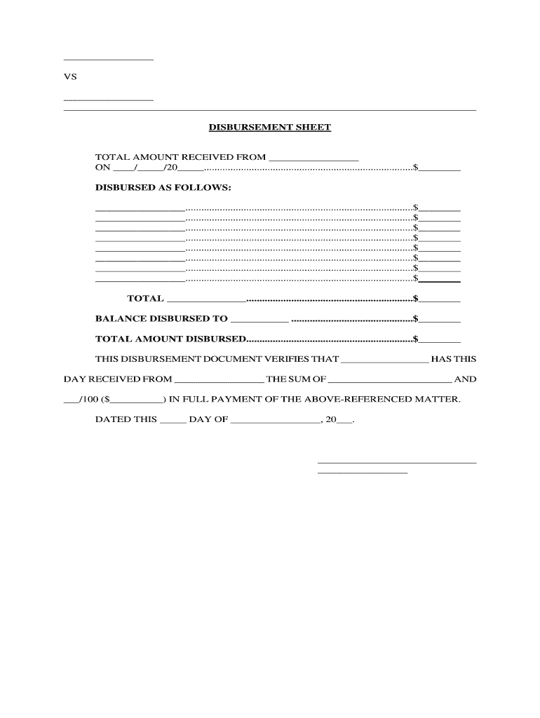 What is a Disbursement?Tax Adviser  Form