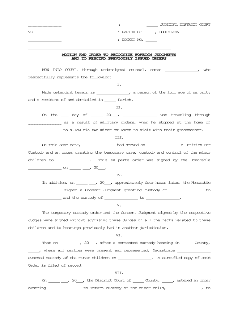 Enforcement of Judgments Travel Gov US Department of State Form