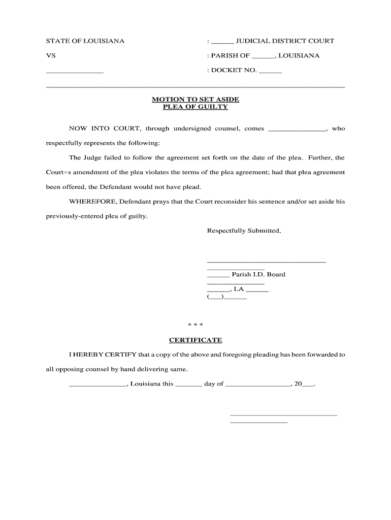 STATE of LOUISIANA Vs GREGORY GREEN Louisiana  Form