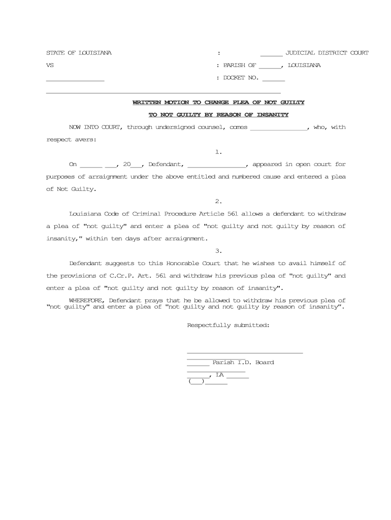 State of Louisiana VS Alfred Jones Simmons  Form