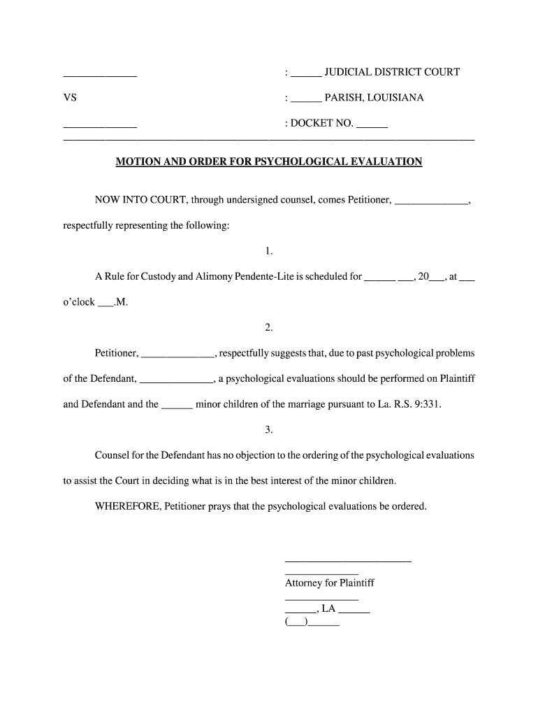 Catrina H Northern VS State of Louisiana through the  Form