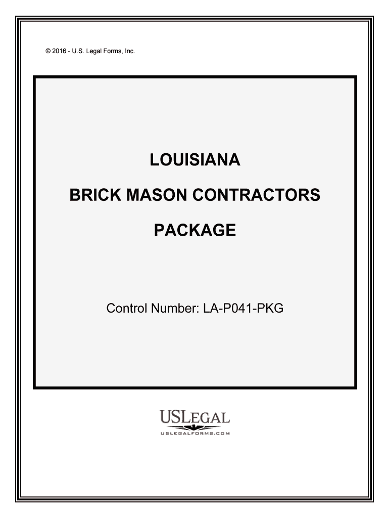 Control Number LA P041 PKG  Form