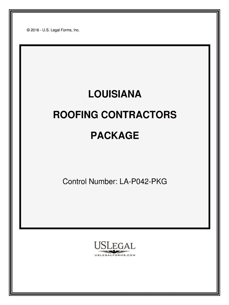 Control Number LA P042 PKG  Form