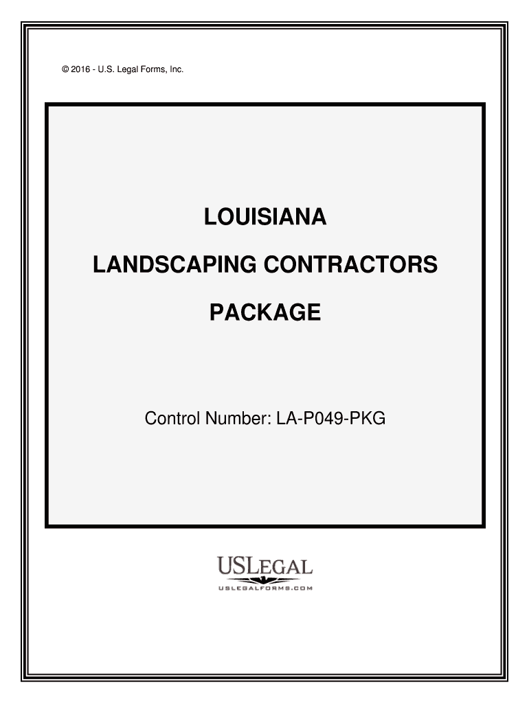 Control Number LA P049 PKG  Form