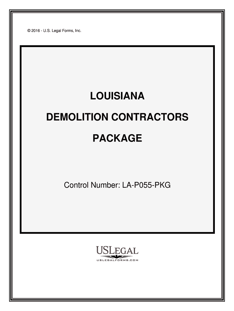 Control Number LA P055 PKG  Form