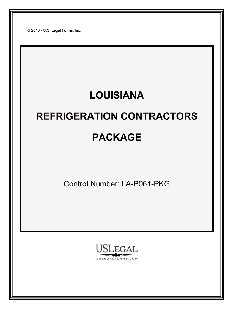 Control Number LA P061 PKG  Form