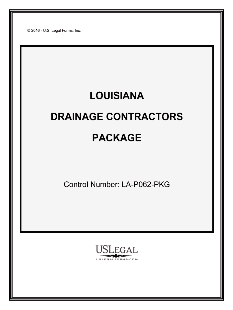 Control Number LA P062 PKG  Form