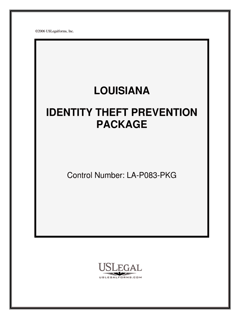 Control Number LA P083 PKG  Form