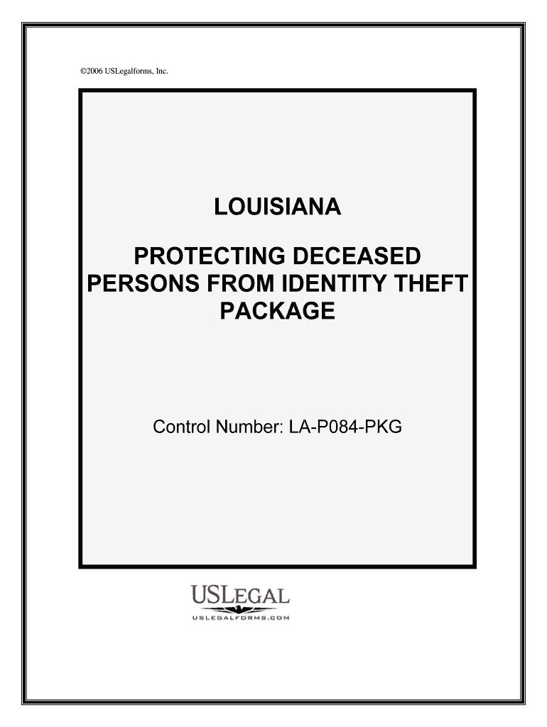 Control Number LA P084 PKG  Form