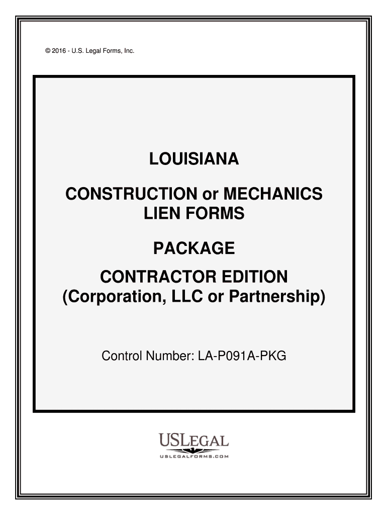 Control Number LA P091A PKG  Form