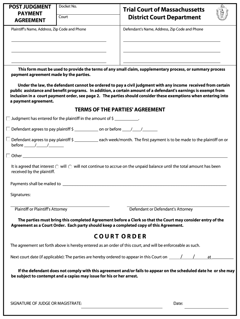 Plaintiff's Name, Address, Zip Code and Phone  Form