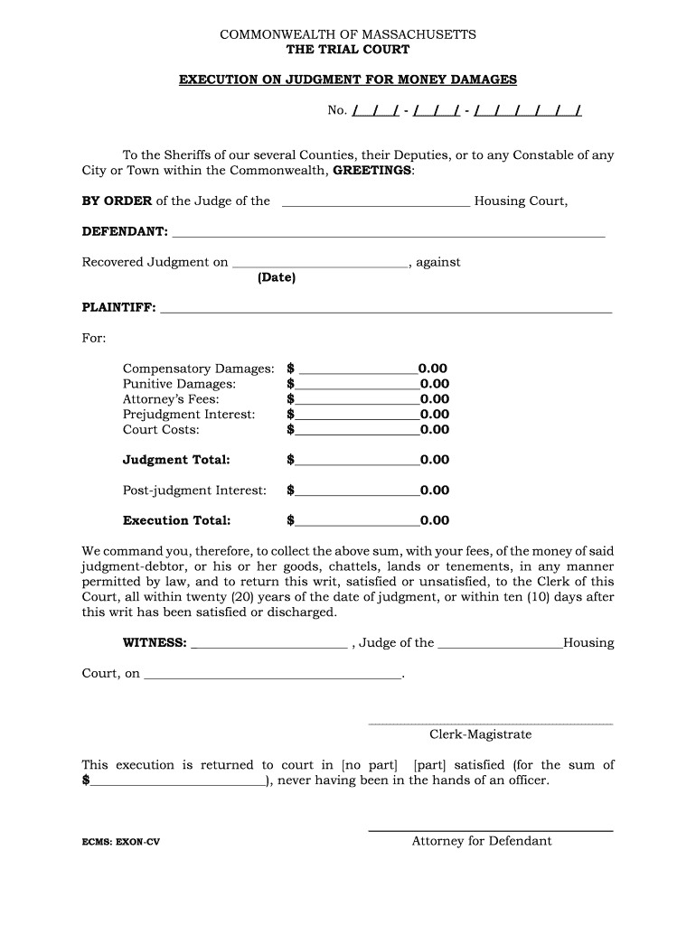 Form 21 Sample Execution MassLegalHelp