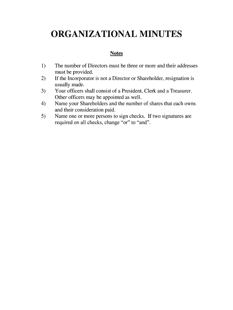 The Number of Directors Must Be Three or More and Their Addresses Form
