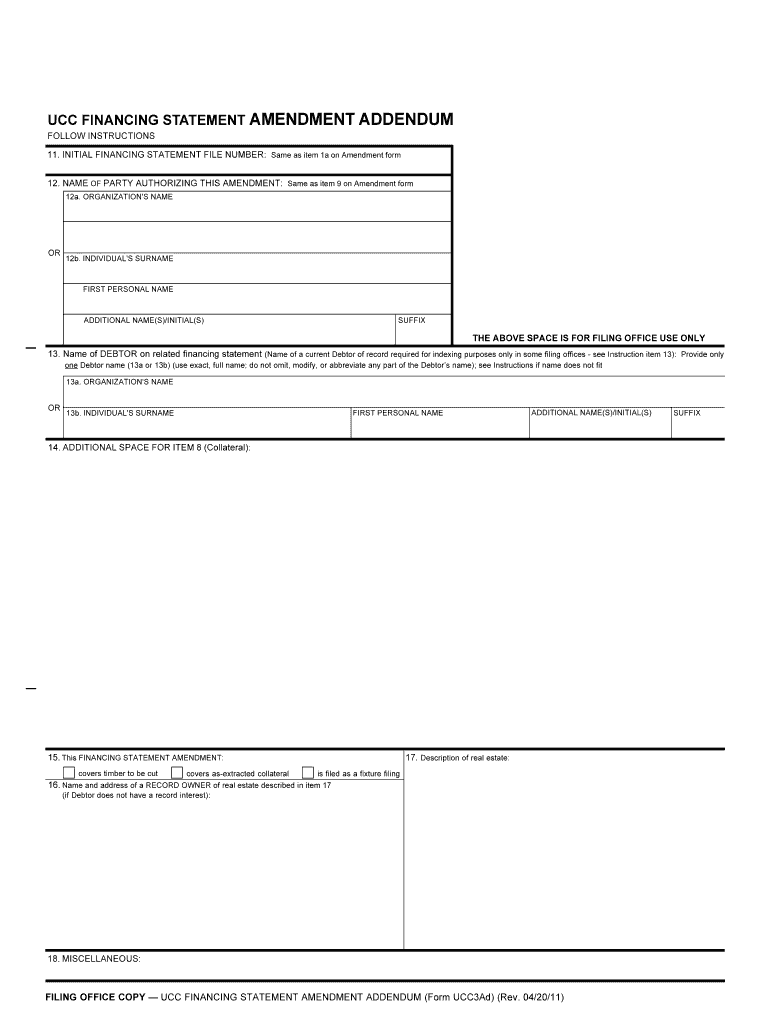 This FINANCING STATEMENT AMENDMENT  Form