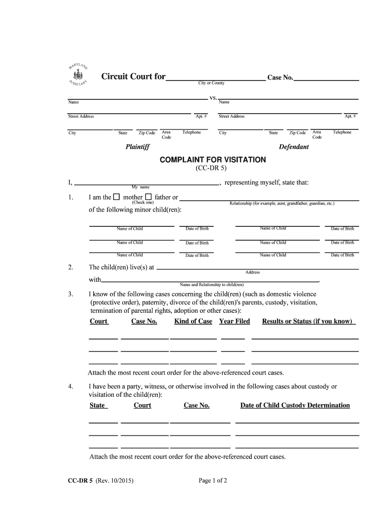 CC DR 5  Form