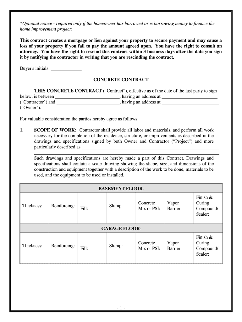 *Optional Notice Required Only If the Homeowner Has Borrowed or is Borrowing Money to Finance the  Form