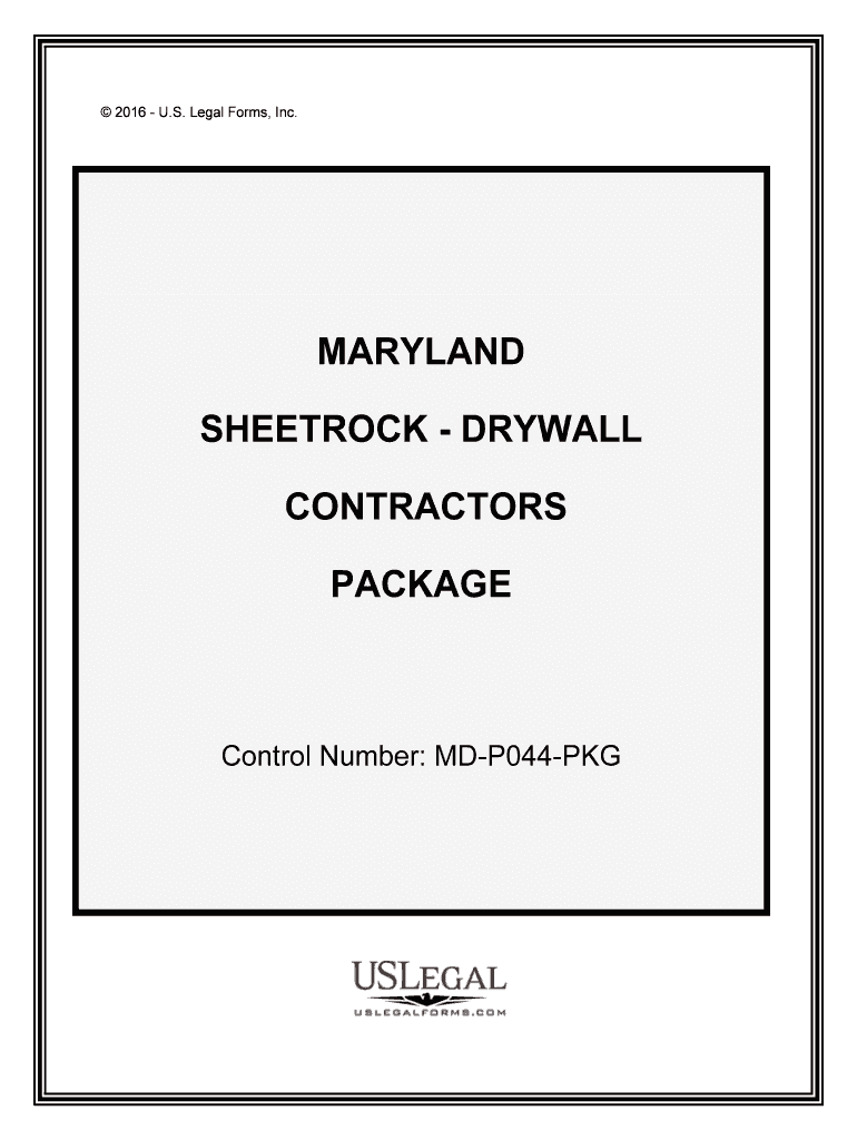 Control Number MD P044 PKG  Form