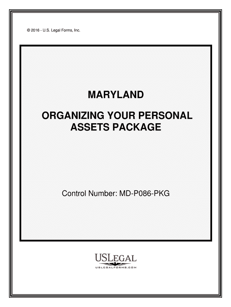Control Number MD P086 PKG  Form
