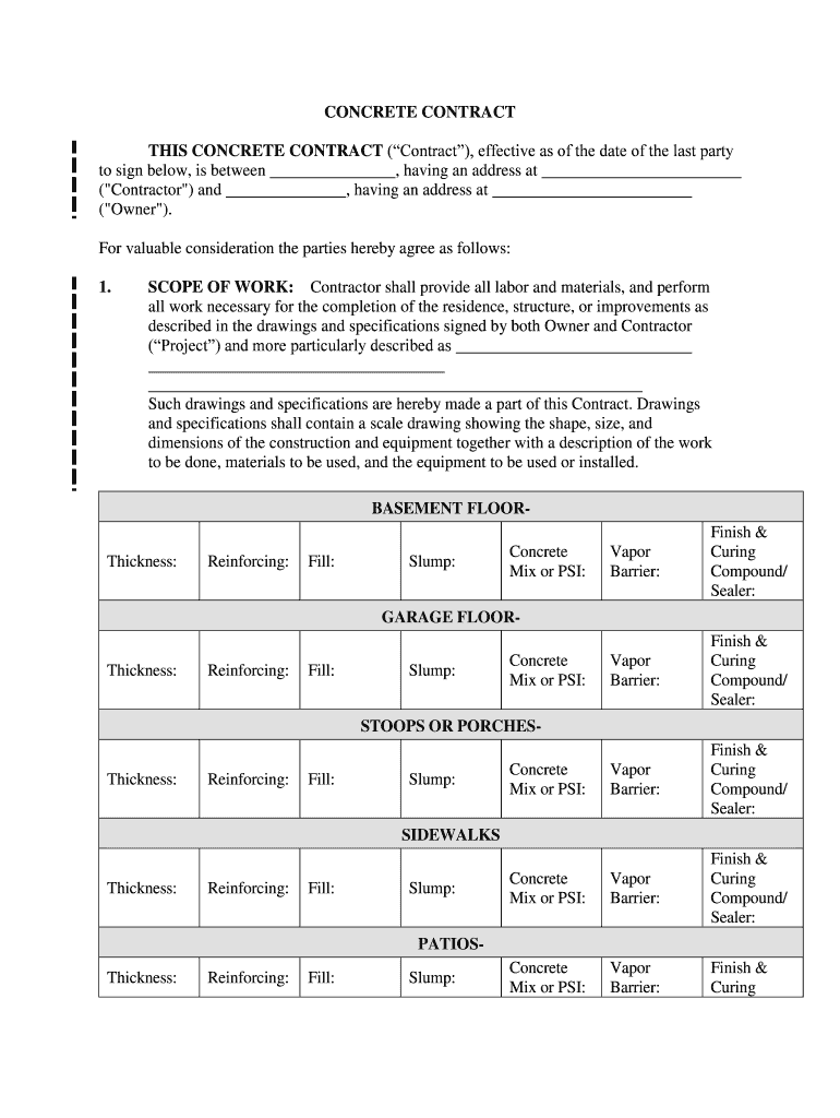 BASEMENT FLOORThickness  Form