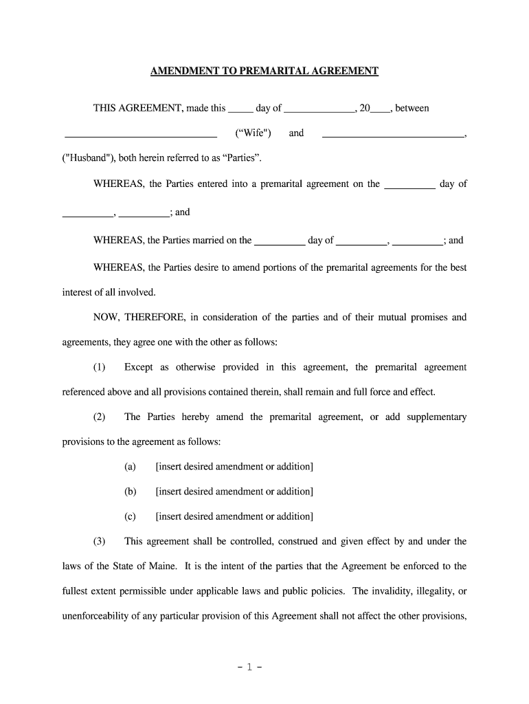 Provisions to the Agreement as Follows  Form