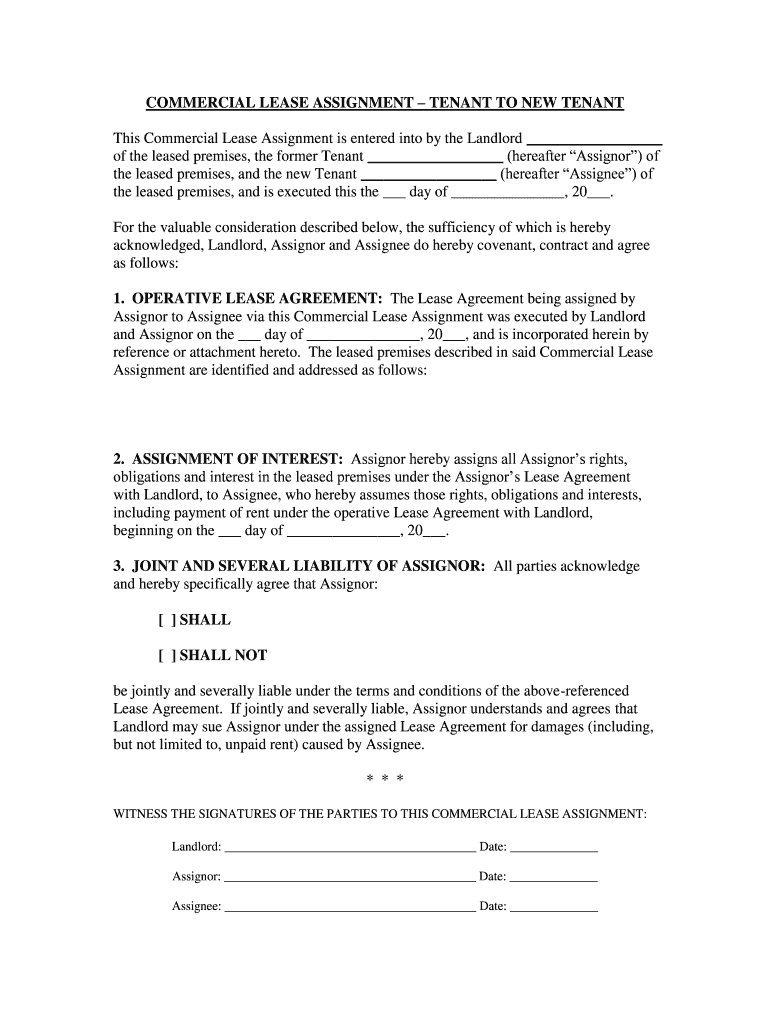 The Leased Premises Described in Said Commercial Lease  Form