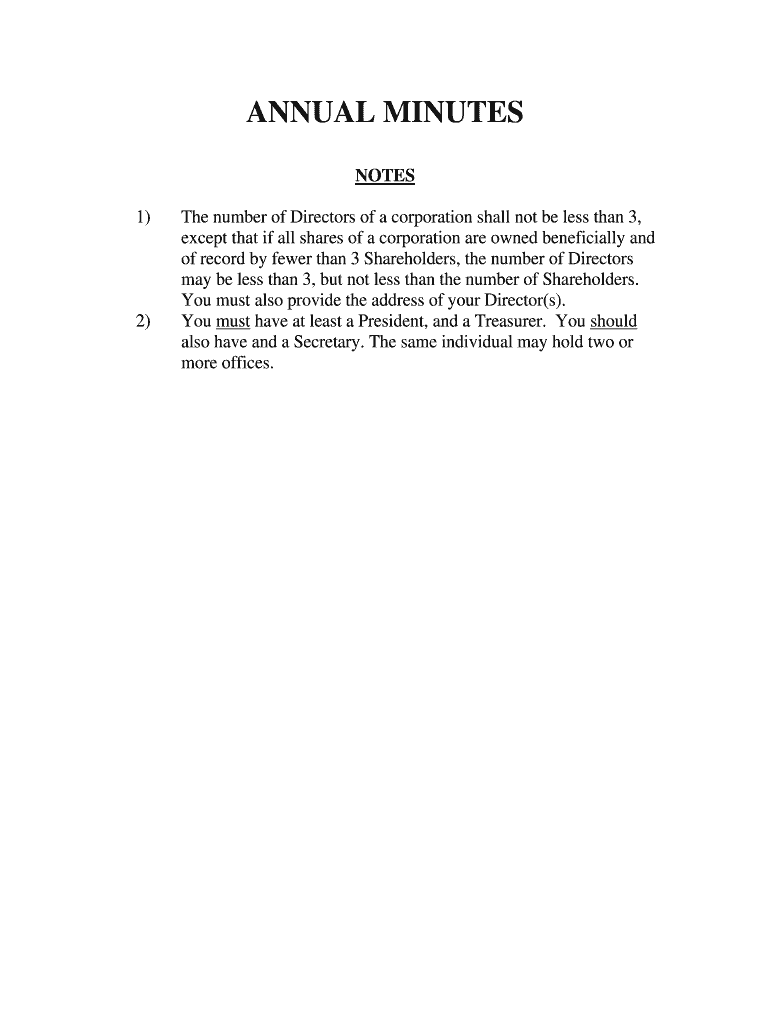 The Number of Directors of a Corporation Shall Not Be Less Than 3,  Form