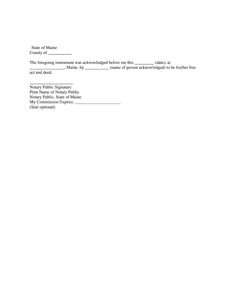 The Foregoing Instrument Was Acknowledged Before Me This Date, at  Form