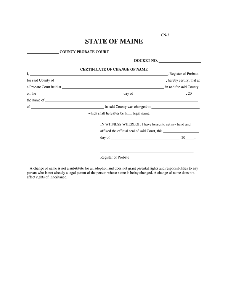 Probate Matters State of Maine Judicial Branch  Form