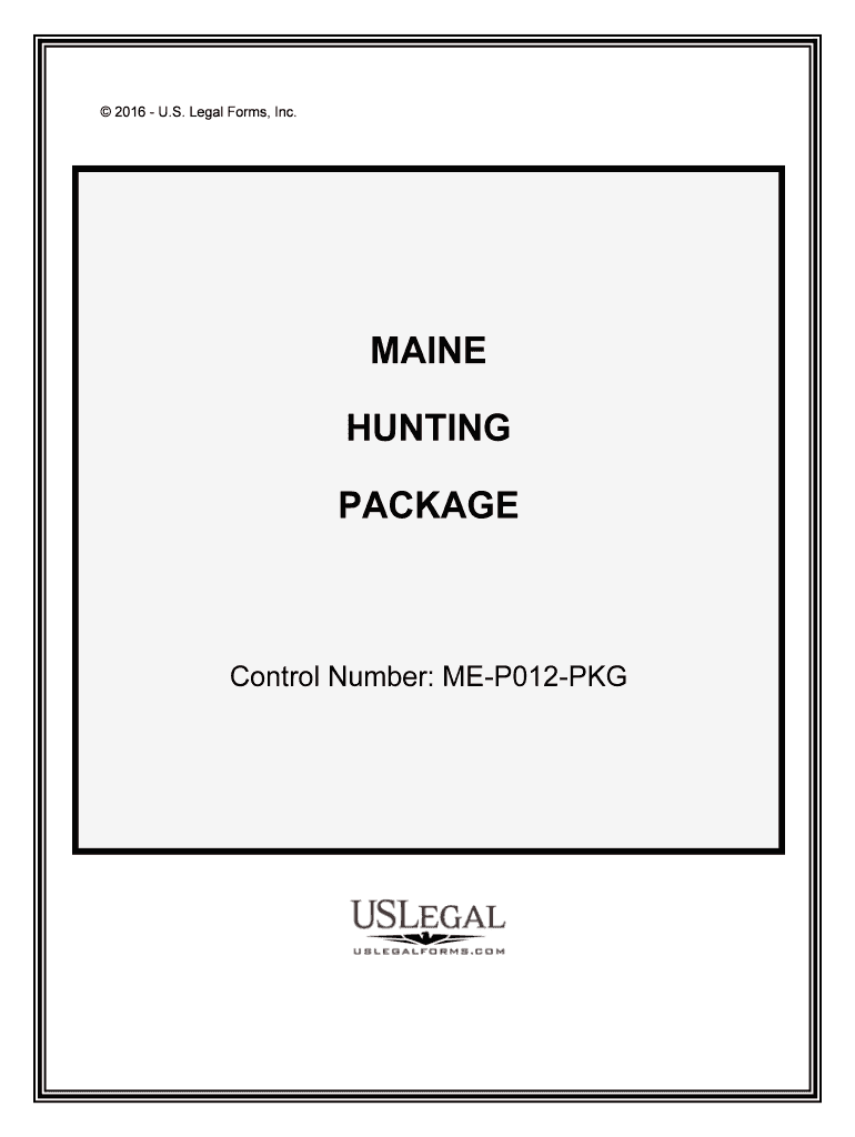 Control Number ME P012 PKG Form