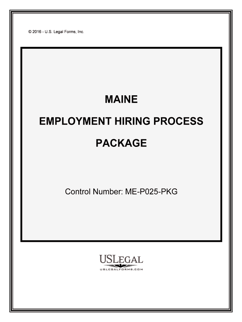 Control Number ME P025 PKG  Form