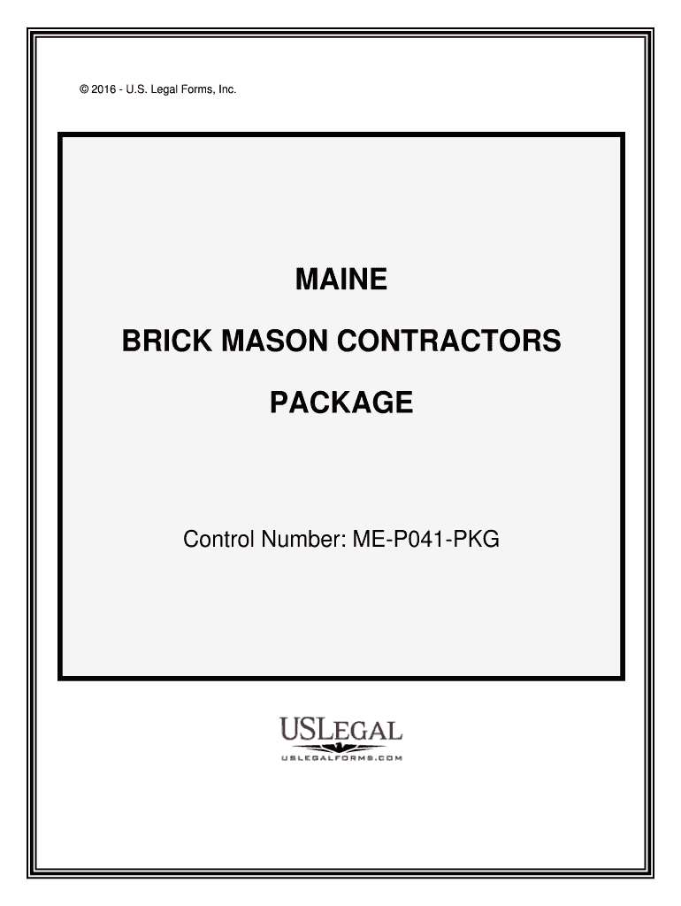 Control Number ME P041 PKG  Form