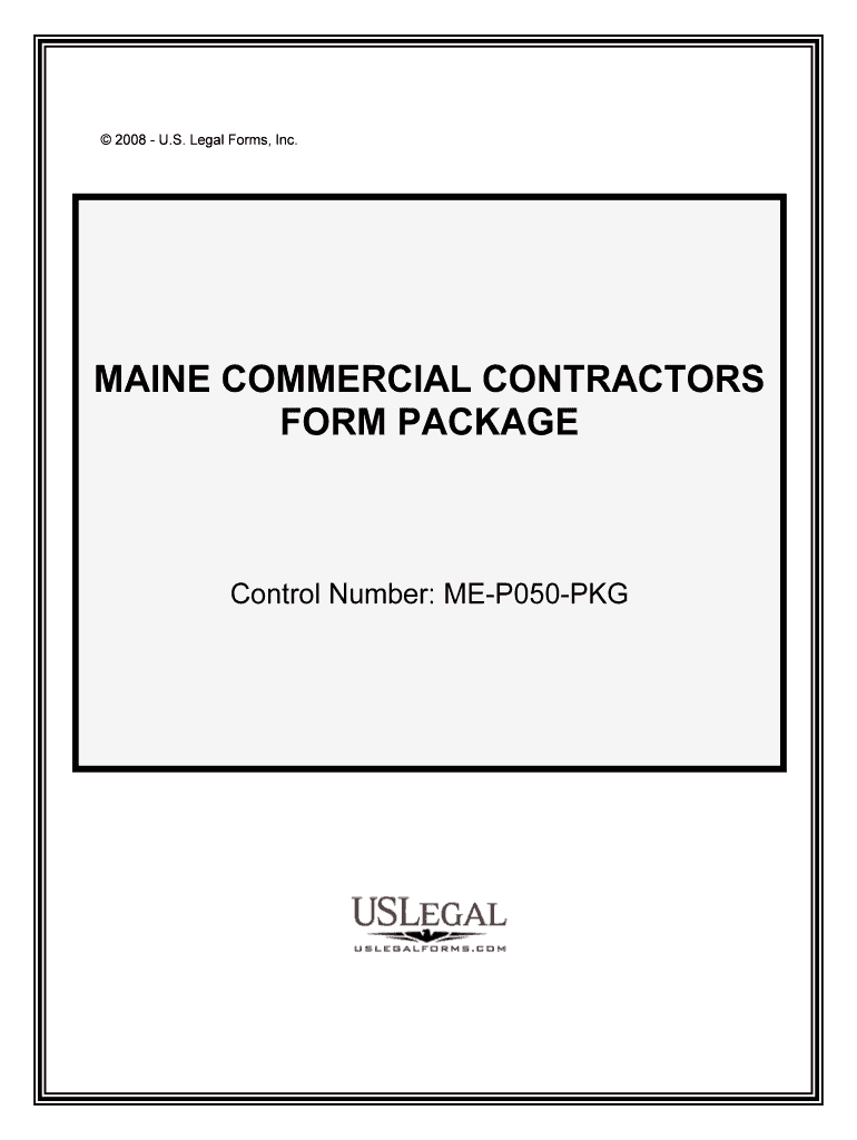 MAINE COMMERCIAL CONTRACTORS  Form