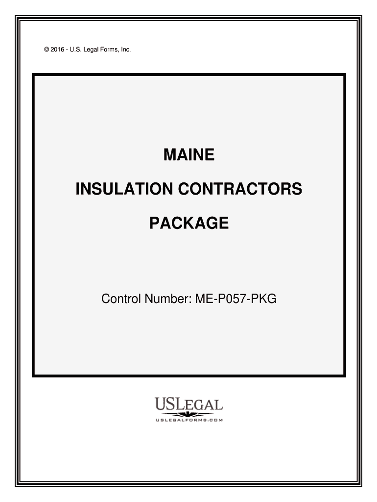 Control Number ME P057 PKG  Form