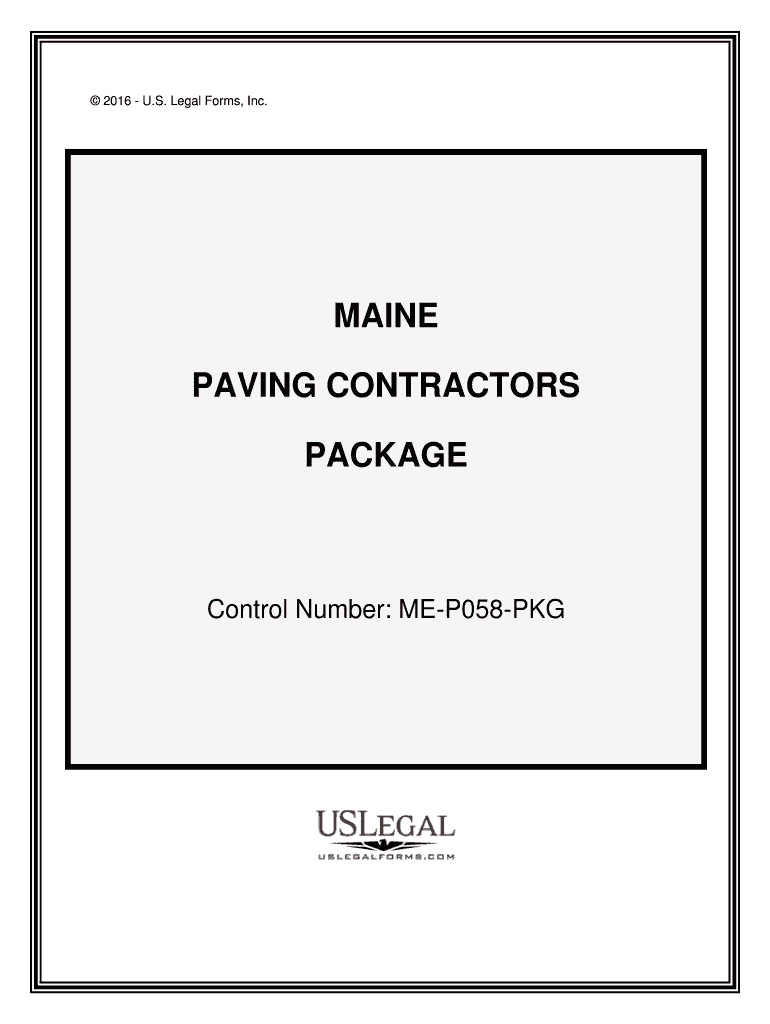 Maine Paving Contractors Maine Paving Services  Form